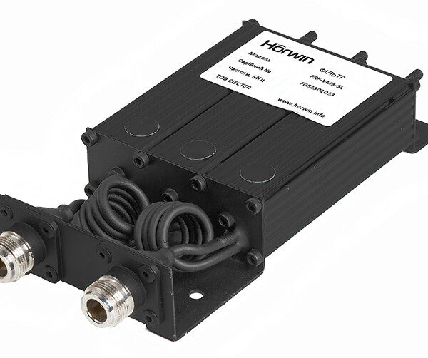 HORWIN PRF-VM3-SL — малогабаритний смугно-реєкторний фільтр, 144-174MГц, 50 Вт, 3 спіральні резонатори