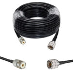 Готова кабельна збірка UHF male або UHF female, з використанням ВЧ кабеля RG-223 довжиною 20 метрів