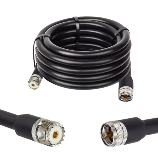 Готова кабельна збірка UHF male або UHF female, з використанням ВЧ кабеля RG-213U довжиною 10 метрів