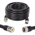 Готова кабельна збірка UHF male або  UHF female, з використанням ВЧ кабеля RG8/U  довжиною 15 метрів