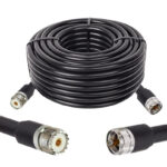 Готова кабельна збірка UHF male або  UHF female, з використанням ВЧ кабеля RG8/U  довжиною 20 метрів