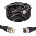 Готова кабельна збірка UHF male або  UHF female, з використанням ВЧ кабеля RG8/U  довжиною 25 метрів