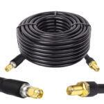 Готова кабельна збірка SMA male або SMA female, з використанням ВЧ кабеля RG8/U  довжиною 20 метрів