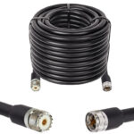 Готова кабельна збірка UHF male або  UHF female, з використанням ВЧ кабеля RG8/U  довжиною 30 метрів