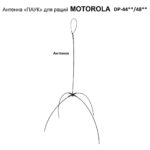 Антена «Павук» дводіапазонна VHF/UHF антена для рацій Motorola (без кабелю)